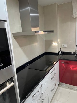 Conjunto Muebles Cocina Rojo y Blanco