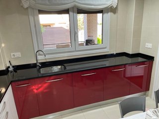 Conjunto Muebles Cocina Rojo y Blanco