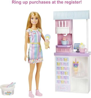 NUEVO!! Barbie Juego de Heladería con Muñeca