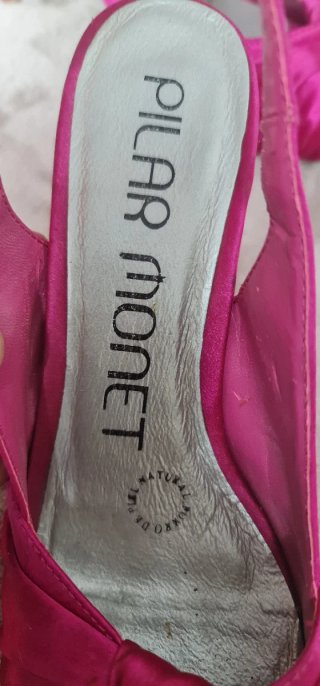 Sandalias Pilar Monet Tacon Talla 38 Rosa