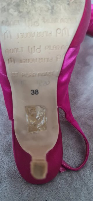 Sandalias Pilar Monet Tacon Talla 38 Rosa