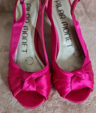 Sandalias Pilar Monet Tacon Talla 38 Rosa