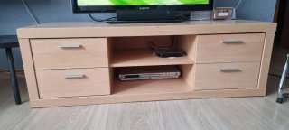 Mueble TV madera y metal