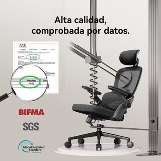 Silla de oficina ergonómica negra