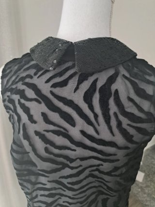 Guess Top Zebrato Nero e Rosa Tg 42