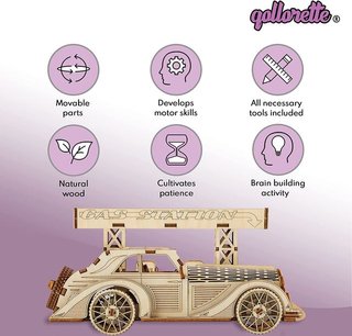 Puzzle 3D Madera Coche Gas Station