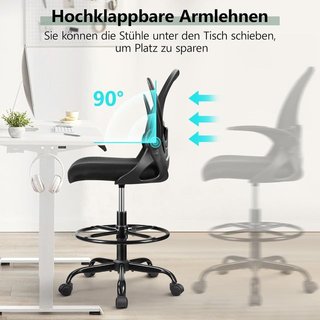 Silla de oficina ergonómica con reposabrazos