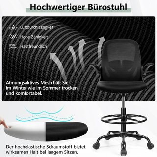 Silla de oficina ergonómica con reposabrazos