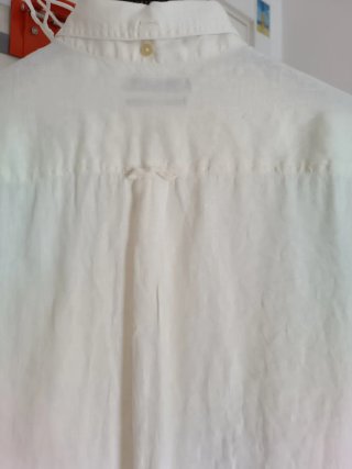 Camisa Lino MNG Talla M Blanca