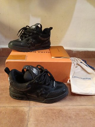 Louis Vuitton Skate Diamantes Negro/Plata