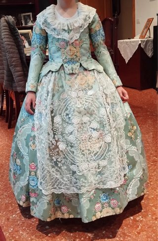 Traje Fallera Niña + traje fallero niño a conjunto