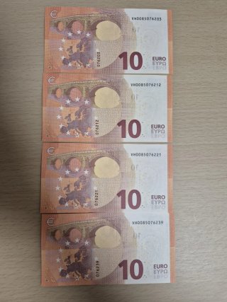 Pack 4 Billetes 10€ SC