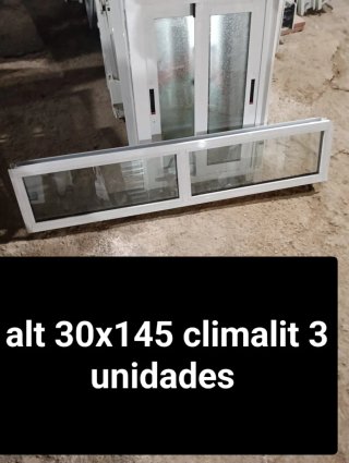Ventana aluminio fijo 30x145 climlit 3 unid