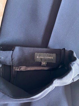 Pantalón recto Alba Conde negro