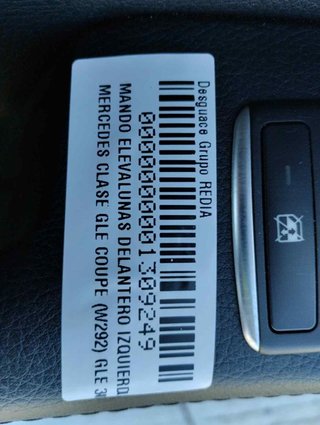 MANDO ELEVALUNAS DELANTERO IZQUIERDO MERCEDES-BENZ CLASE GLE (BM 292) COUPE