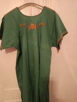 Vestido Mexicano Bordado Talla Única