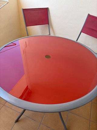 Conjunto mesa y sillas terraza