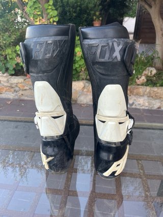 Botas Motocross Fox 180 Negro/Blanco