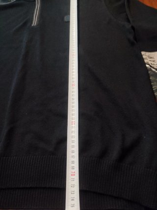 Sudadera hombre negra 1/4 cremallera 2XL - 3XL