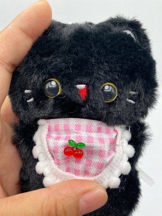 Peluche gato negro con babero