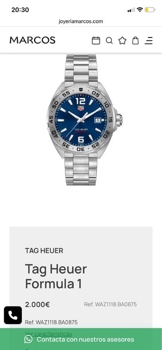 Reloj TAG Heuer Fórmula 1
