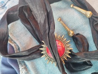 Bolo tie Sol rojo Estilo Western Corbata cowboy