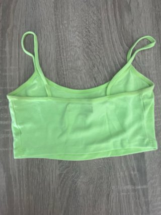 Top Bershka verde fosforescente Talla XS
