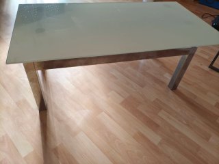 Mesa centro cristal elevable metal