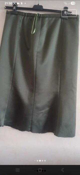 Completo donna elegante gonna in raso con corpetto