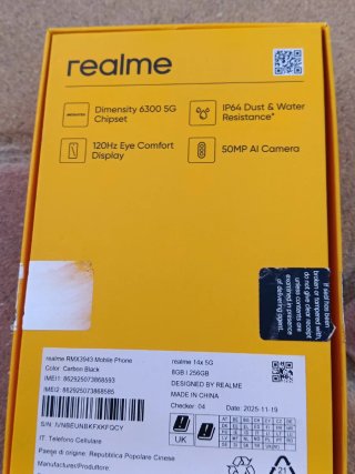 Realme 14x 5G 256GB Negro