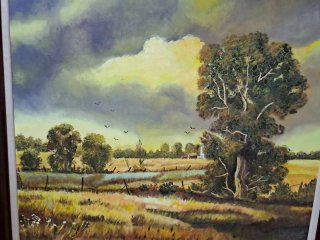 Cuadro pintado a mano paisaje