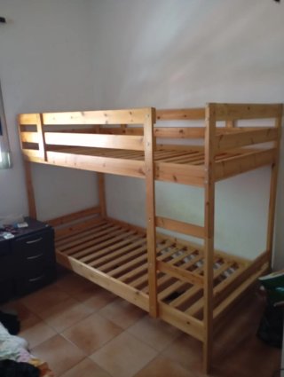 Letto a castello in legno Ikea