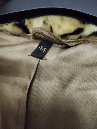 Chaquetón sintético estampado animal mujer