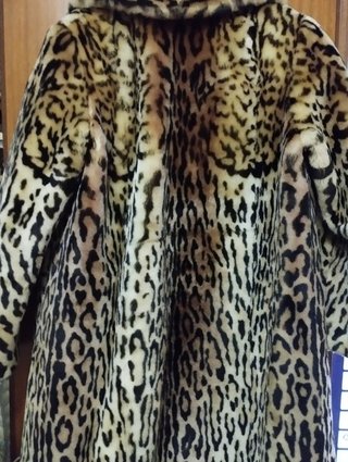 Chaquetón sintético estampado animal mujer