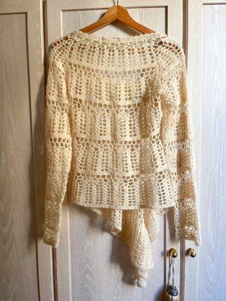 Jersey boho punto calado y flores