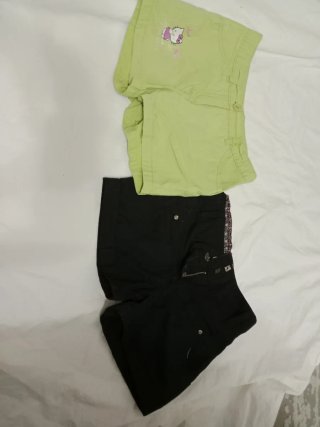 Lote 2 shorts niña T. 9-10 años