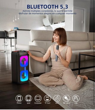 Máquina Karaoke Gesnada 2 Micrófonos Inalámbricos