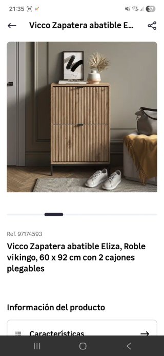 Zapatero abatible Vicco Eliza Roble