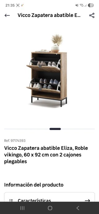 Zapatero abatible Vicco Eliza Roble