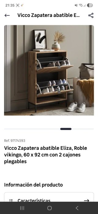 Zapatero abatible Vicco Eliza Roble