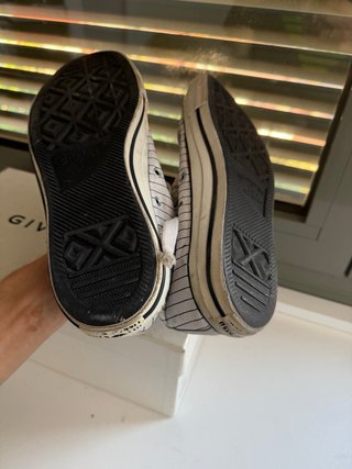 Converse All Star 100% Piel T.41 Blanco rayas (15)