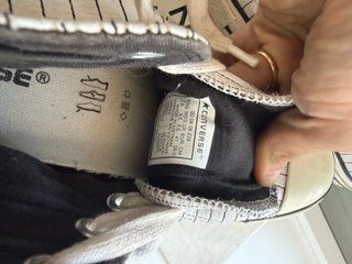 Converse All Star 100% Piel T.41 Blanco rayas (15)