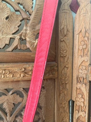 Bolso satchel rojo Zara efecto piel