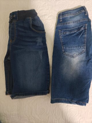 Vaqueros cortos niño azules