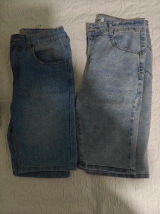 Vaqueros cortos niño azules