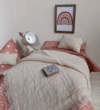 Camera da letto in miniatura Barbie Chelsea