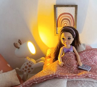 Camera da letto in miniatura Barbie Chelsea