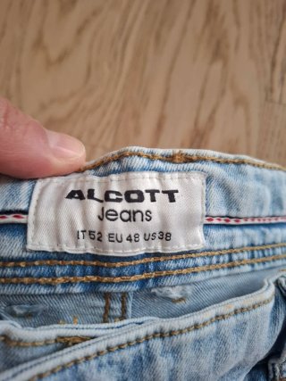 Jeans uomo strappati azzurri tg it 52