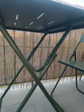 Tavolo e 2 Sedie Pieghevoli per Terrazza