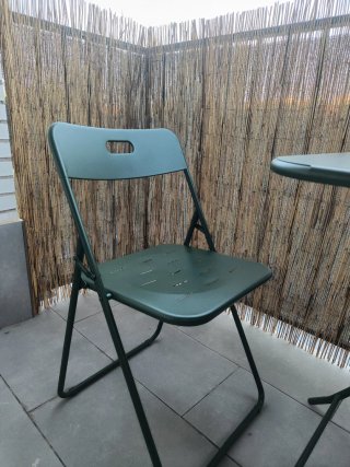 Tavolo e 2 Sedie Pieghevoli per Terrazza